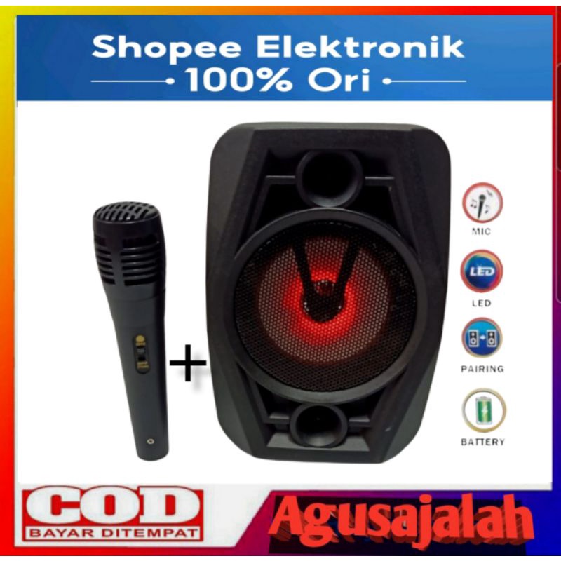    cod speaker bluetooth karaoke fleco free mik bluetooth    speaker portabel fleco f416 speaker rad
