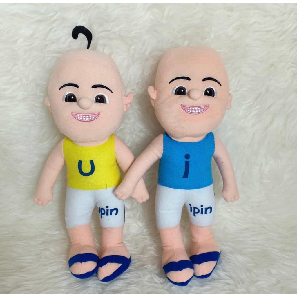 Mainan Boneka Upin Ipin Sepasang Imut Lucu Lembut Murah LED Bisa Menyala Mainan Anak Boneka terbaru