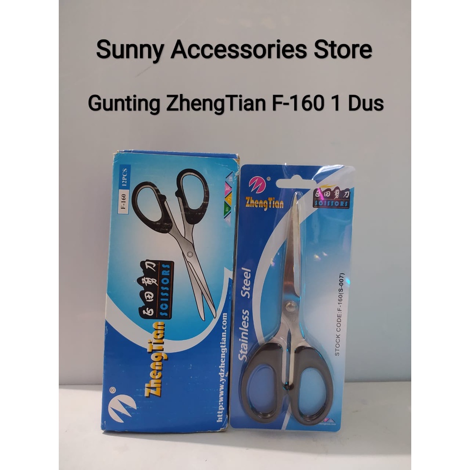 

Gunting ZhengTian Stainless Steel Hitam 16 cm (F-160) *1 BOX ISI=12 PCS*