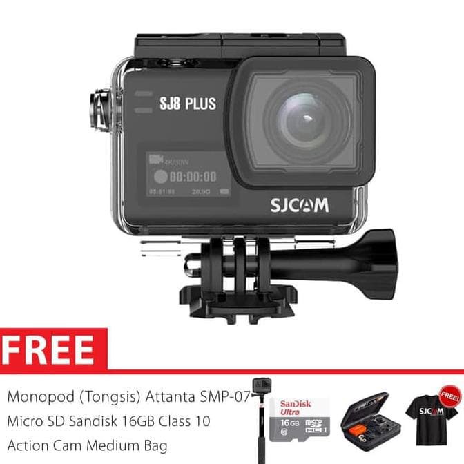 SJCAM SJ8 PLUS 4K Touchscreen Action Kamera Super 16GB