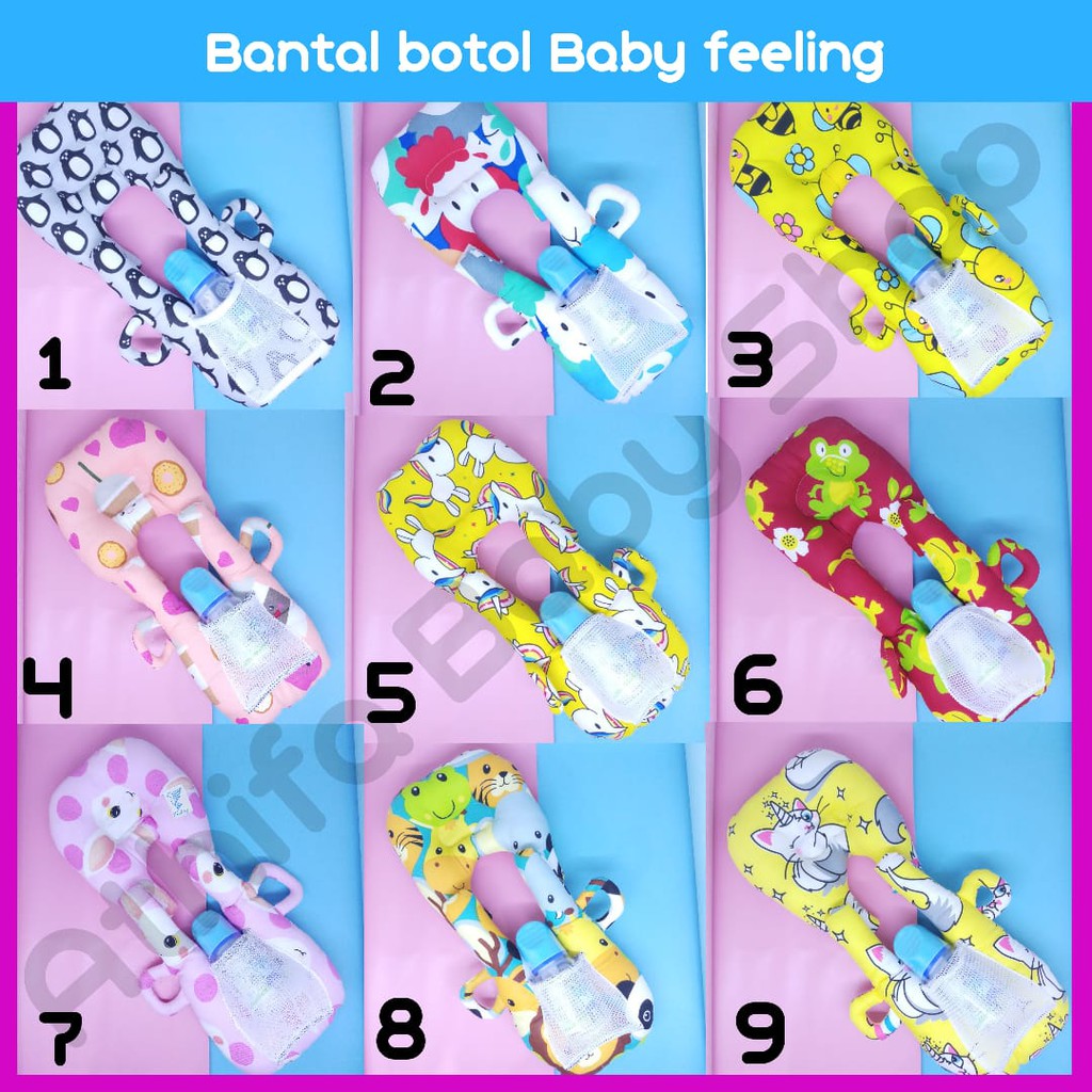 Bantal Menyusui Bantal Penyangga Penahan Botol Susu Bayi Lazy Pillow Peang Baby Feeling