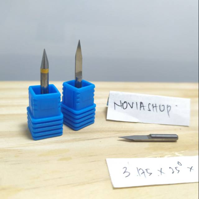 Mata Router CNC setengah V Bit Half grafir akrilik aluminium kuningan