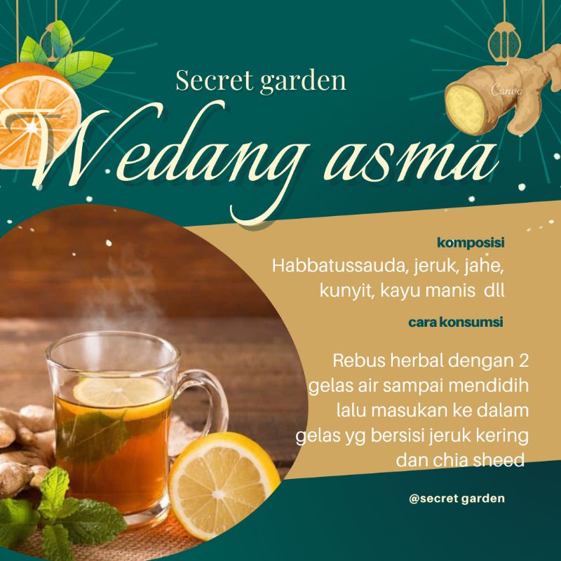 

Promo Wedang Jsr Asma Dan Pernapasan - Ramuan Herbal Kering By Secret Garden Store - Jahe Kunyit Jeruk Kayu Manis Habbatussauda