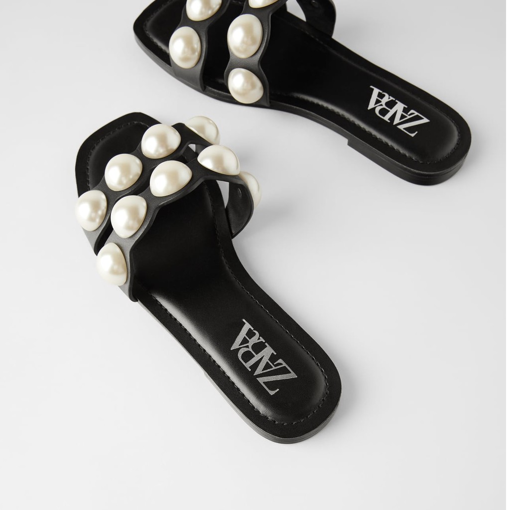 SANDAL SLOP ZARA ORIGINAL  SANDAL WANITA ZARA SLOP FLET 15cm ZARA SANDAL WANITA MODEL SLOP635