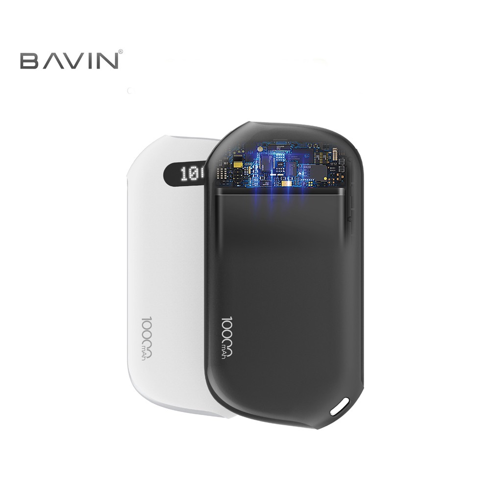 Power Bank 10.000Mah Bavin  PC-152S Origina Hitam Putih 100%