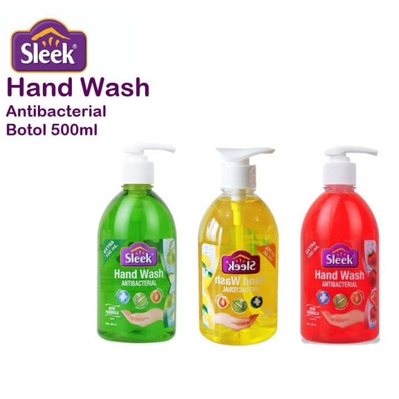 SLEEK Hand Wash Botol Pump 500ml Anti Bakteri