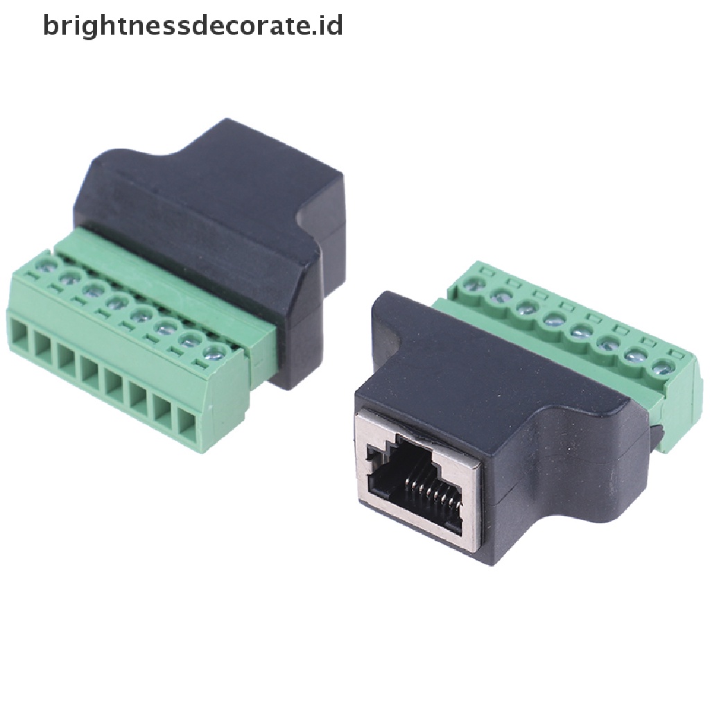 Adapter Konektor Rj45 Female Ke 8 Pin Untuk Cctv