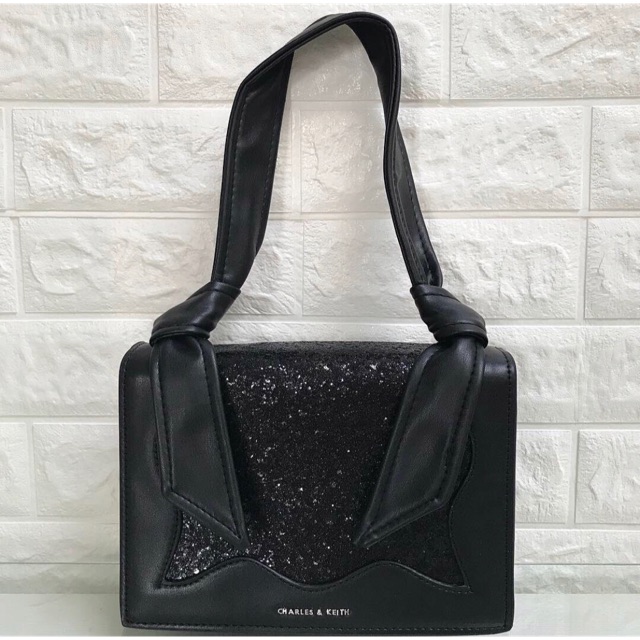 Tas charles&keith knott detail handle bag original