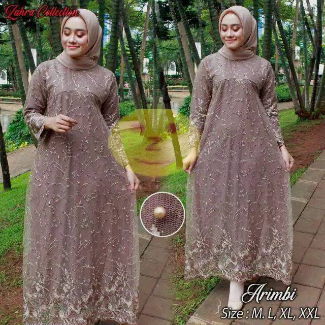 Baju Gamis Jumbo Laudya Dress Brukat LD 120 Gamis Pesta Jumbo Gamis Brukat Murah Baju Gamis Brukat K