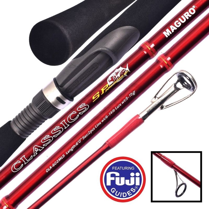 Joran Maguro Classic | Ring full Fuji | Tersedia untuk Baitcasting & Spinning | Galapung | Casting