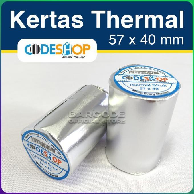 

Thermal Paper Codeshop Kertas Struk Printer Pos Kasir Termal 57X40Mm