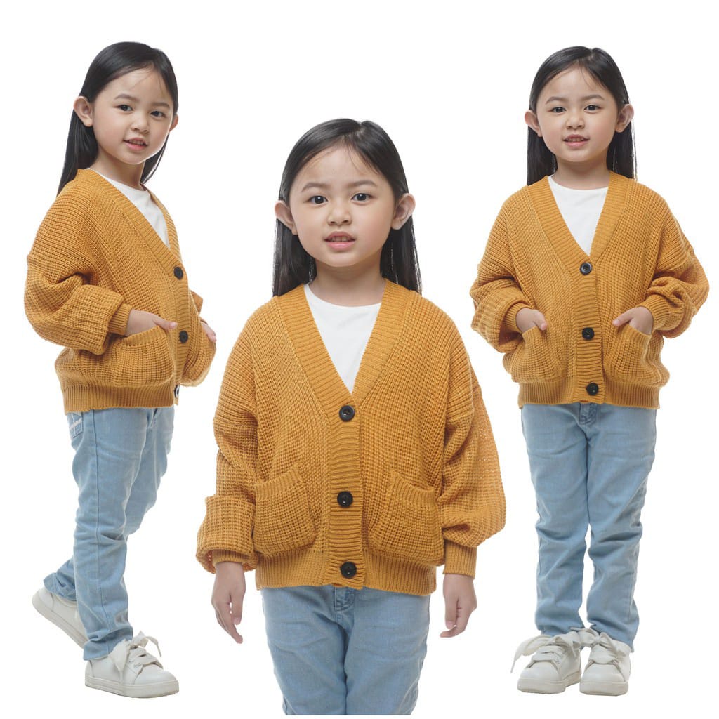 Sweater Cardigan Rajut Anak Premium 7get /Atasan rajut anak/Murah Bisa COD