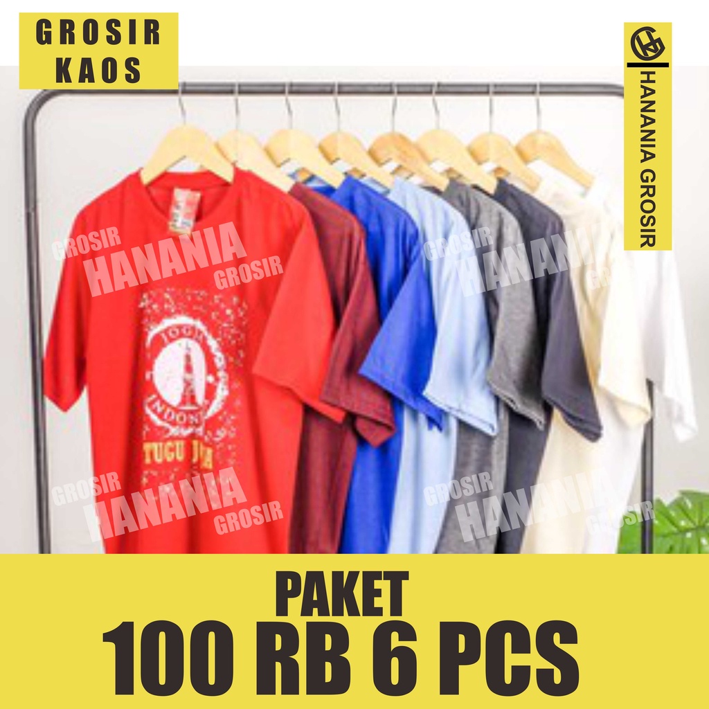 Paket grosir 6 pcs 100 ribu Kaos Jogja Murah Kaos oblong pria wanita kaos malioboro oleh oleh jogja