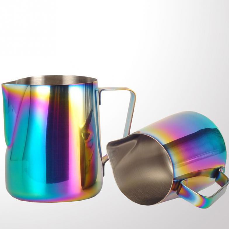 GS8 Gelas Pitcher Kopi Espresso Latte Art Rainbow Stainless Steel 350ml - 10084 OneTwoCup Multi