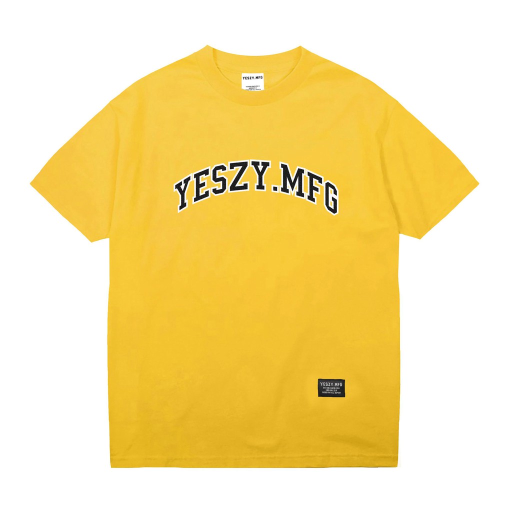 YESZY.MFG Tshirt Mustard Almighty F. Black White