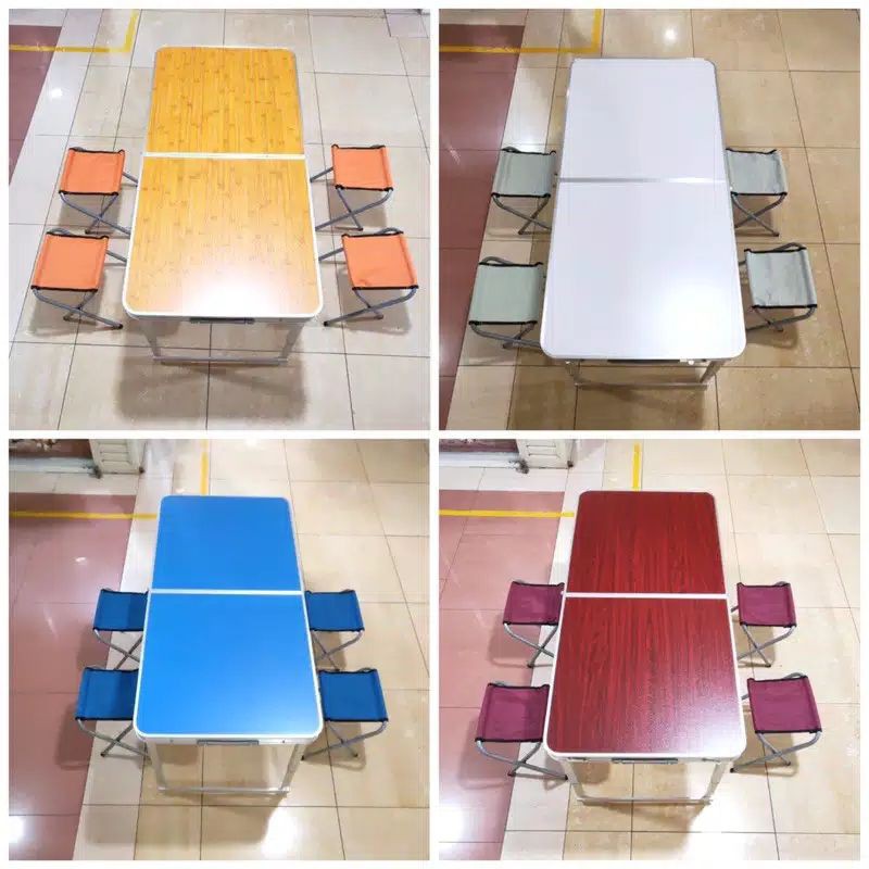 MJ88 READY MEJA LIPAT PORTABLE  60 X 120 /MEJA KOPER /MEJA MAKAN /MEJA BELAJAR /MEJA ALM SUPER MURAH