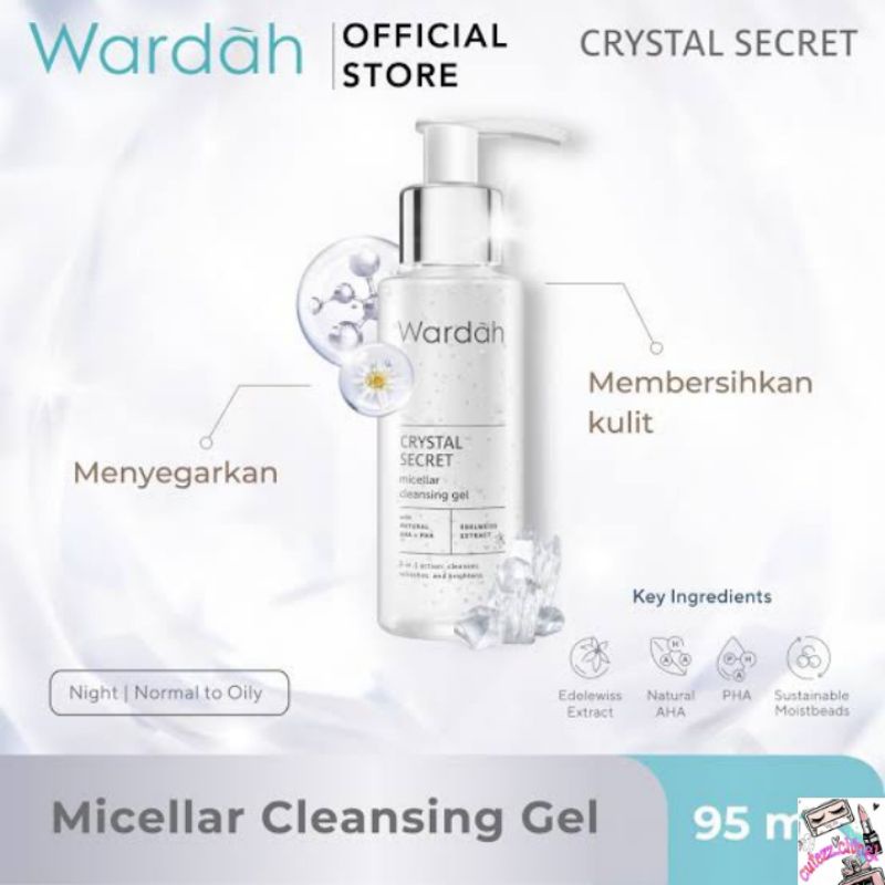 ☃Cutezz_Ching1☃Wardah Crystal Secret Micellar Cleansing Gel 95ml