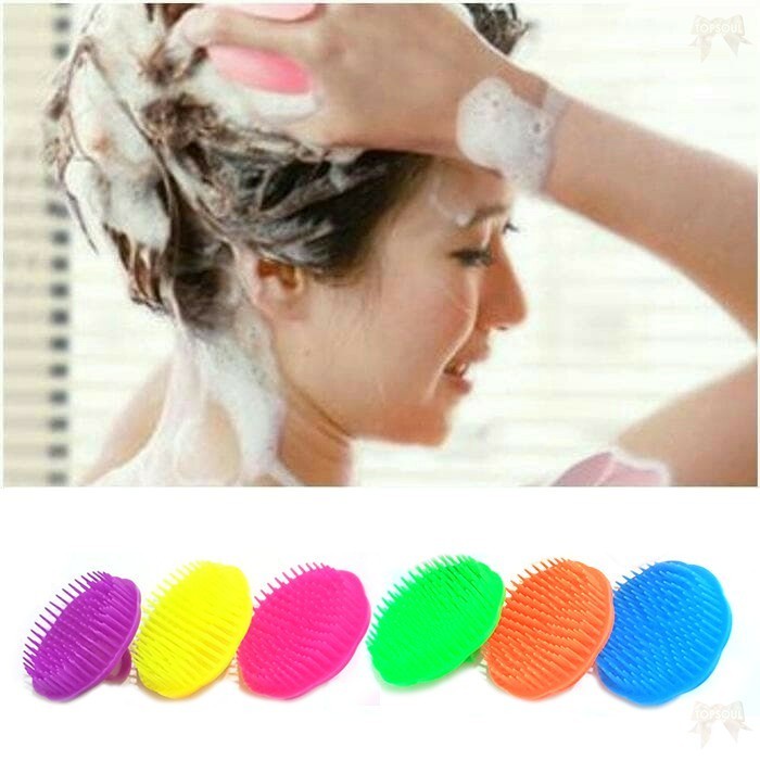 Alat Sisir Sikat Keramas Bulat Rambut Pijat Kepala Anti Ketombe Shampo Head Scalp Hair Massage Brush Kulit Kepala Gatal Alat Garuk