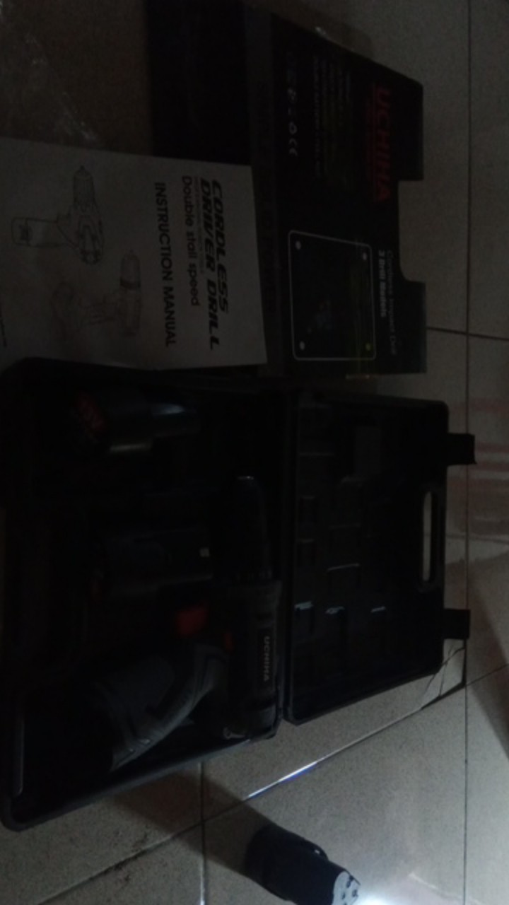 Mesin Bor Baterai Kayu Besi Obeng Elektrik Uchiha Japan Cordless Drill