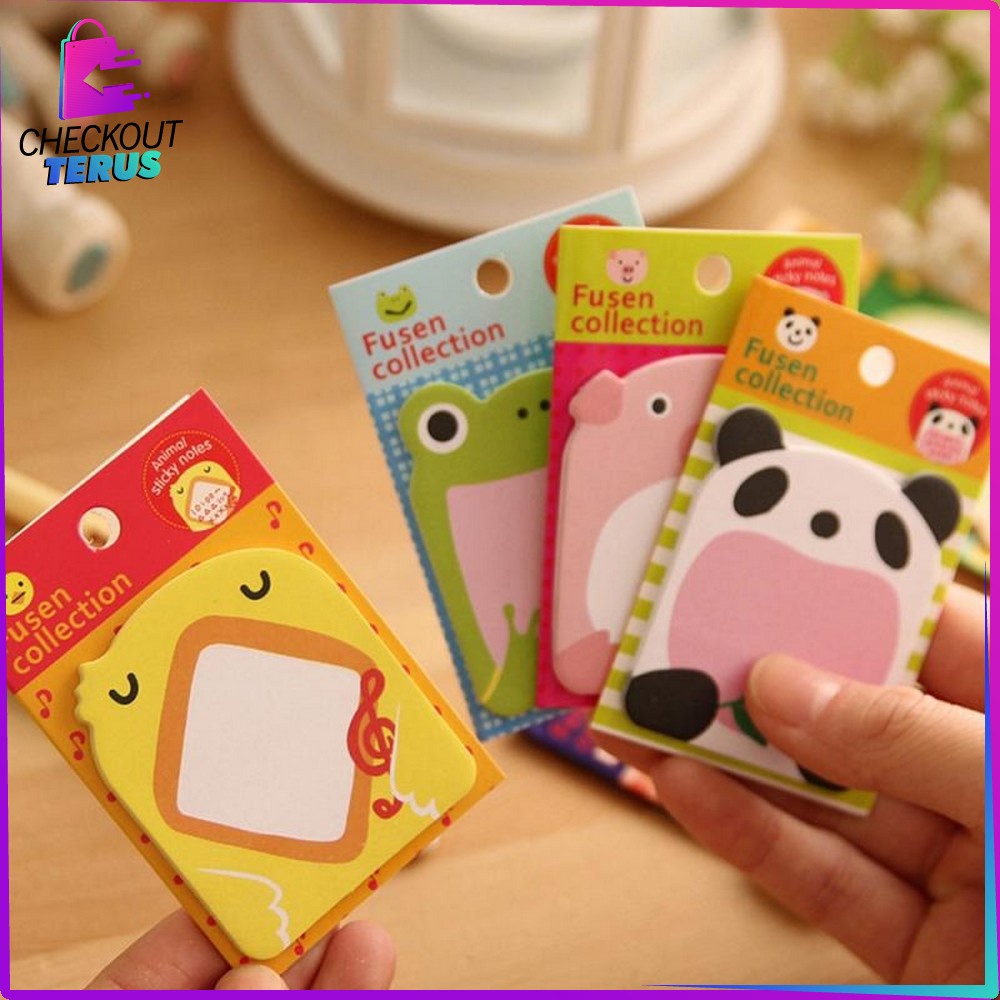 CT A3 Sticky Notes Memo Motif Animal Note Kertas Memo Karakter Stationary Peralatan Kantor