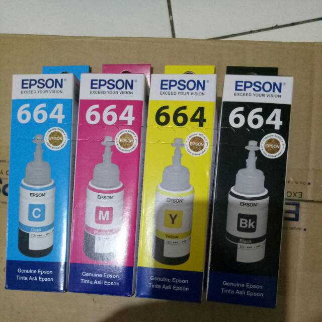 Tinta epson 664 original asli segel hologram epson L100 L120 L310 dll