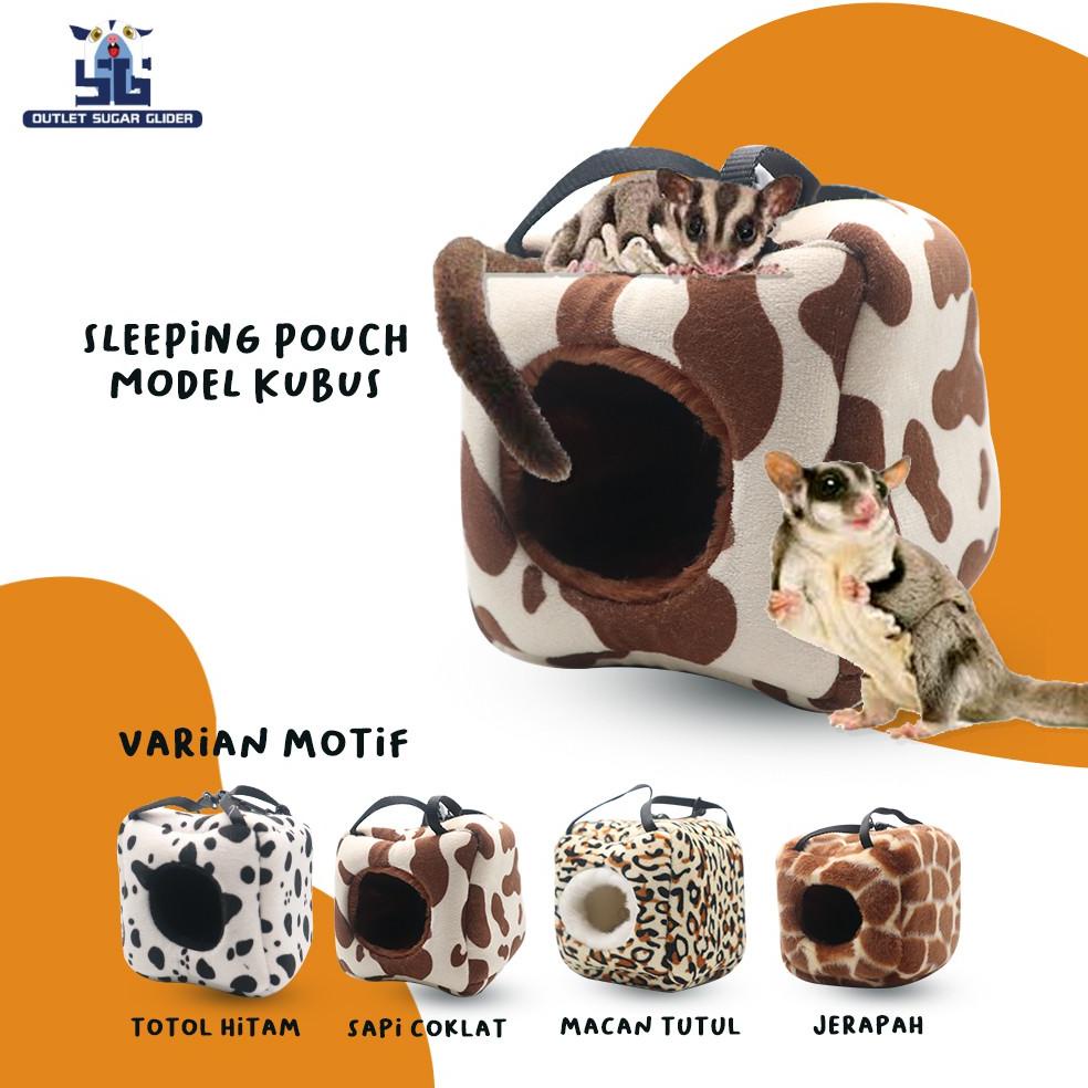 Sleeping Pouch Model Kubus Hewan Sugar Glider, Tupai Terbang