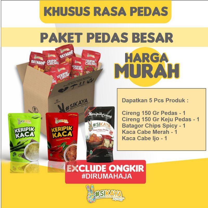 

○ Paket Keripik Komplit Pedas Size Besar 5Pcs