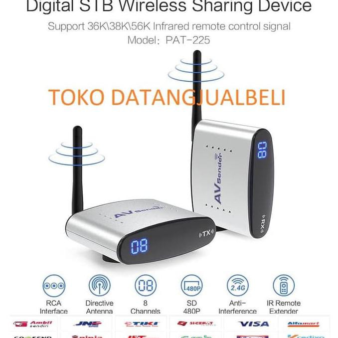 Ready&Siapkirim Pakite Av Sender Audio Video Wireless Transmitter Receiver Digital