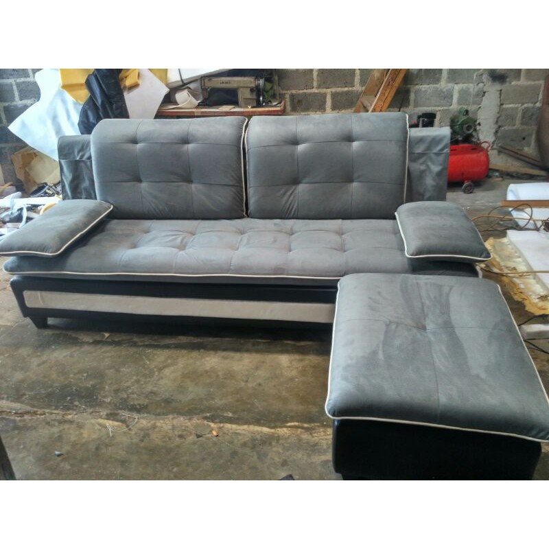 sofa L putus modern+ meja