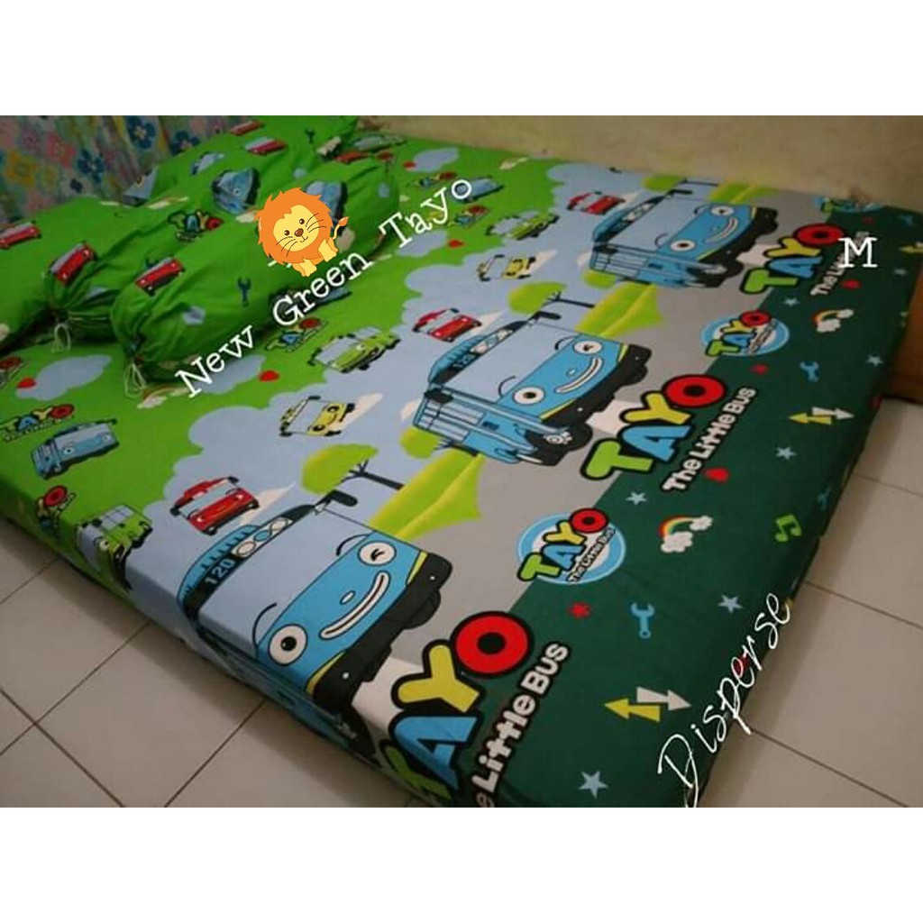 Sprei Tayo Murah No 1 King 180 No 2 Queen 160 Big Tayo Green