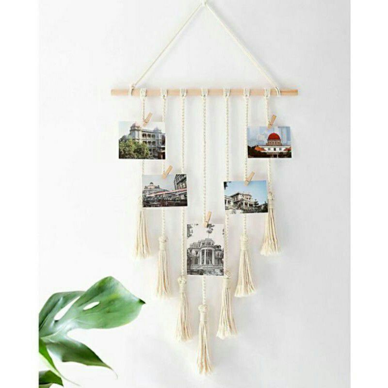 Ladder Hanger Poto Mecrame Gantungan poto mecrame polaroid
