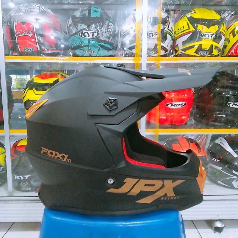 HELM JPX CROSS JUNIOR BLAK DOFF ORIGINAL/HELM TRAIL ANAK ANAK _BISA COD