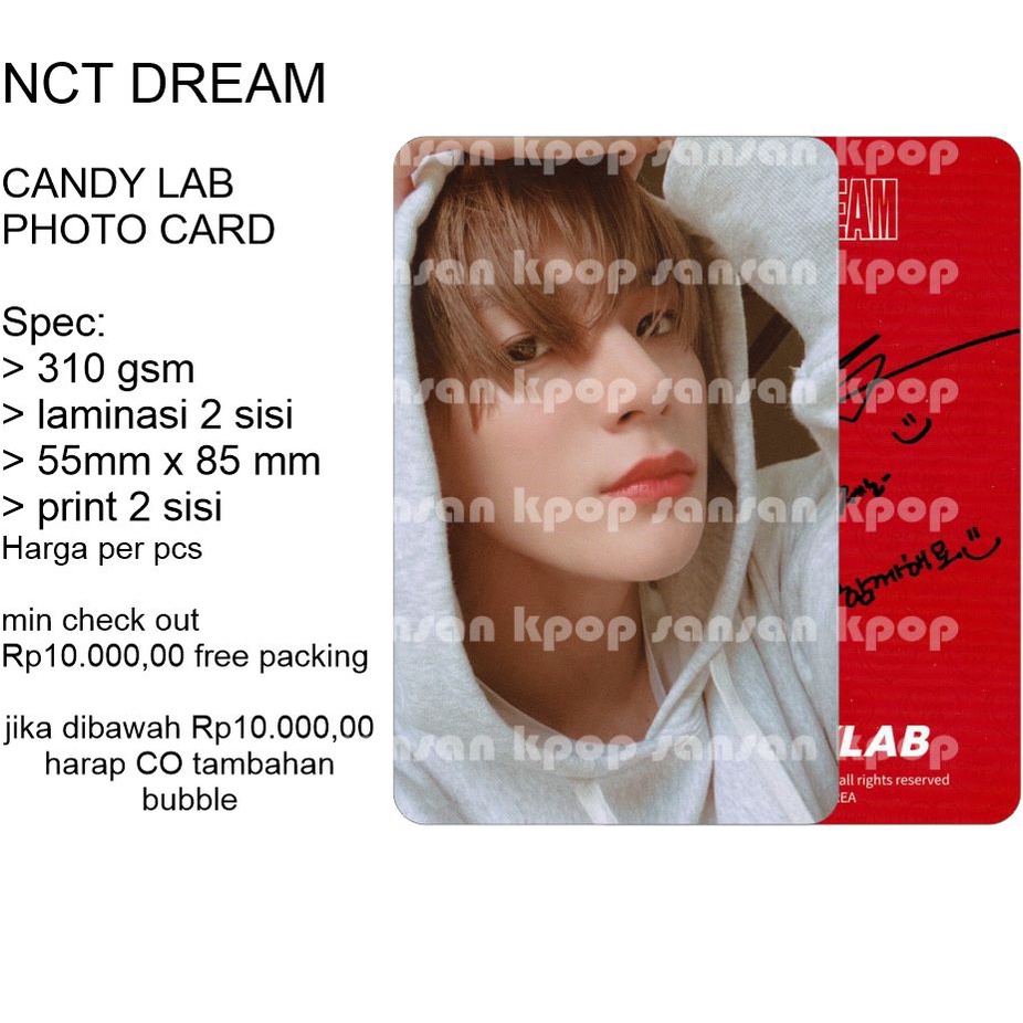 photocard nct DREAM LAB UNOFFICIAL