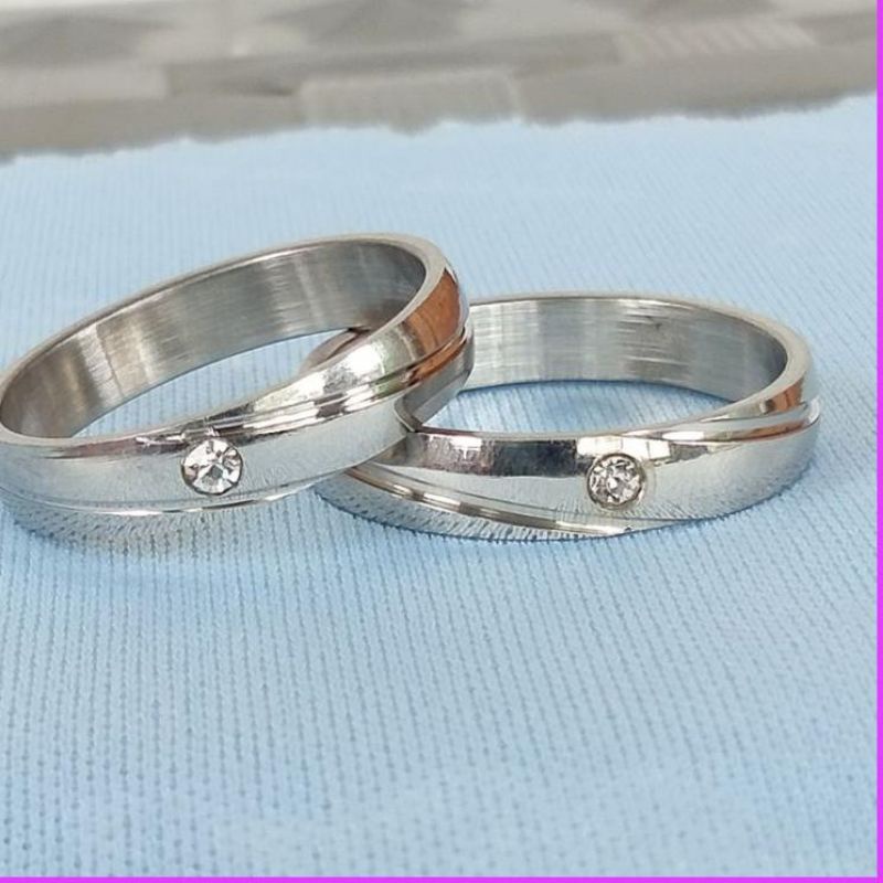 CINCIN COUPLE TITANIUM PERAK SY0005 Anti karat Selamanya