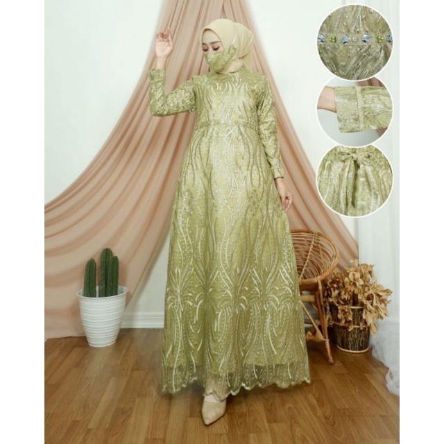 GAMIS HUMAIRA || GAMIS TULLE BORDIR || NEW SERIES