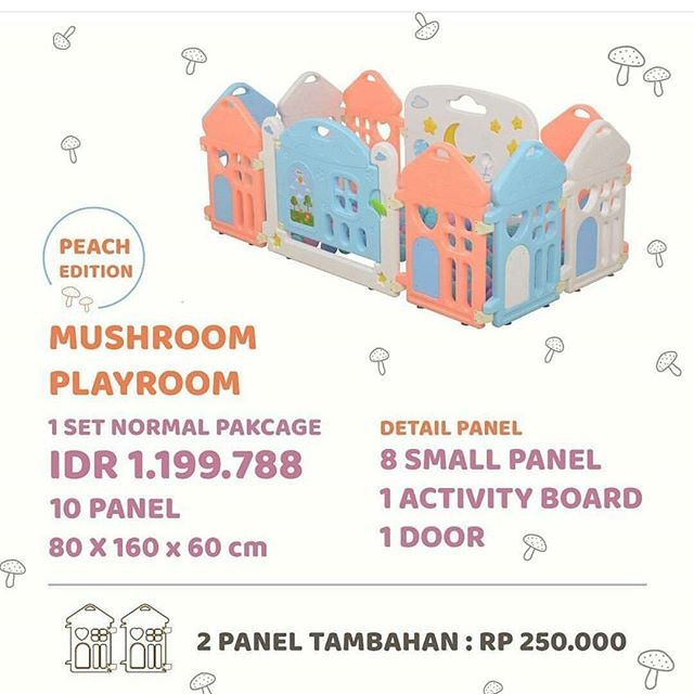fence ibebe mushroom 8+2 panel pagar bayi Promo