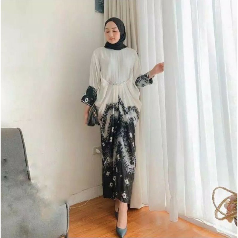 Couple Kaftan Motif Jumputan Palembang