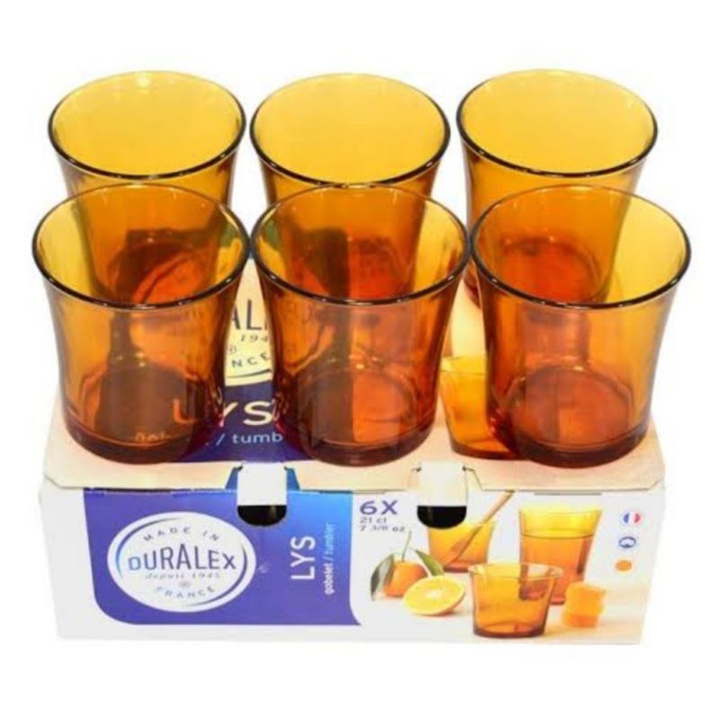 1pcs Gelas DURALEX COKLAT PENDEK LYS gelas kaca pendek coklat duralex glass