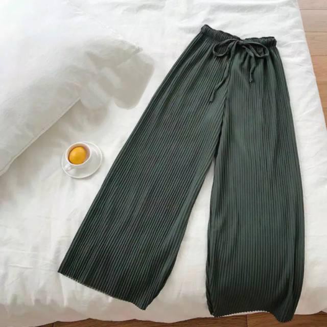 BEFAST - ZEC OOTD Celana Kulot ANJI / Tiara Pant Kulot RIB PREMIUM / Celana Kulot Kekinian 2022 / Kulot Casual / Celana Panjang Bahan / OOTD Remaja Terbaru / Terlaris