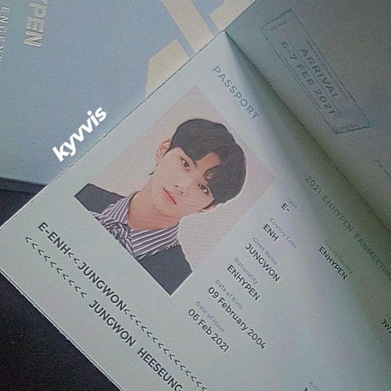 DVD EN-CONNECT PASSPORT JUNGWON ENHYPEN