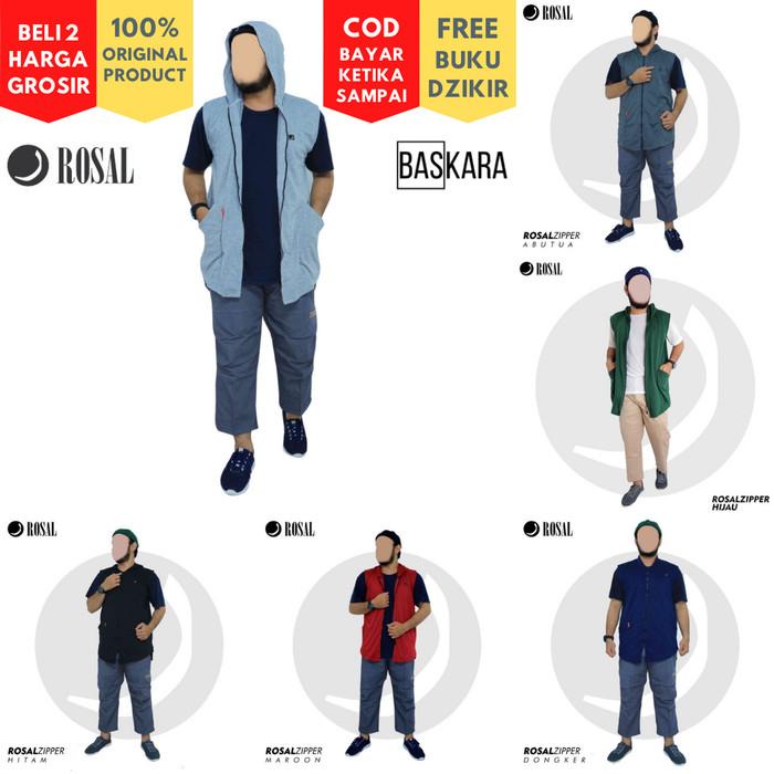 Rosal Zipper Rompi Sholat Pria Dewasa