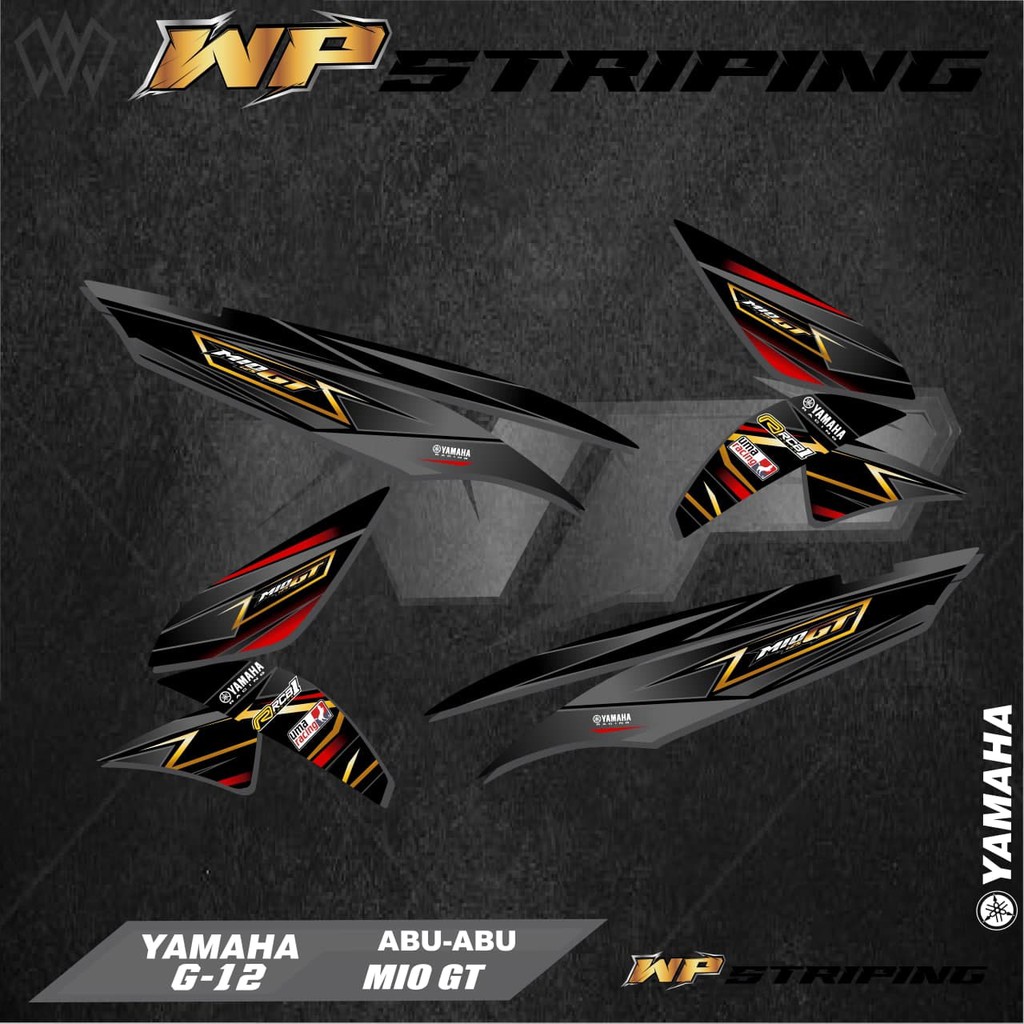 Stiker Striping MIO GT/Sticker Variasi List Skotlet Motor Yamaha MIO GT/G- 12
