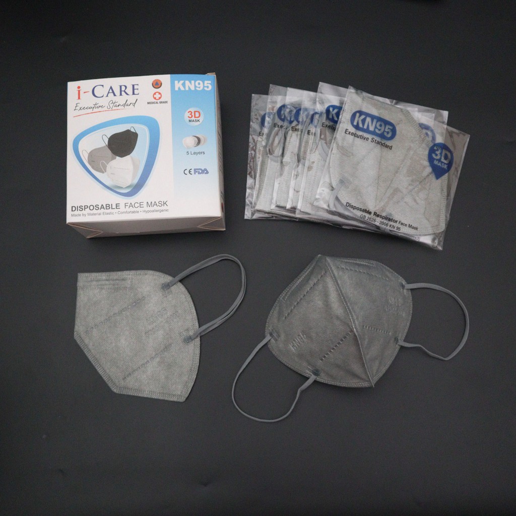 Earloop KN95 i-Care 1 Kotak isi 20pcs Masker 5ply KN95 Icare Single Pack - Big Plaza