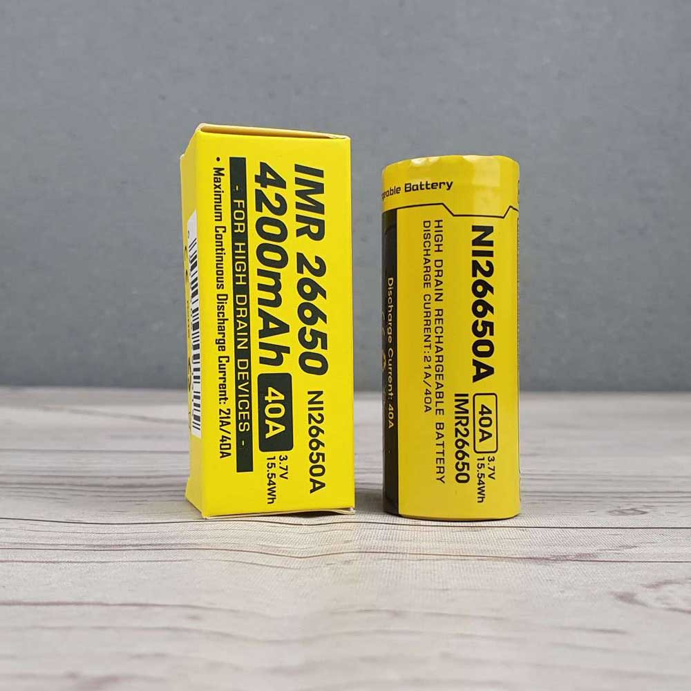 TERLARIS NITECORE Baterai  NI26650A 4200mAh 40A 3.7V, Batre type 18650 Micro USB Rechargeable Li-ion Battery 3500mAh - 3400mAh 3.7V, 2300mAh -  BATERAI TYPE 14500 Baterai Li-ion 850mAh 3.7V