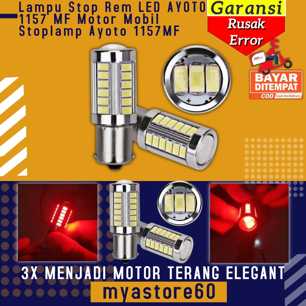 Lampu Stop Rem Lamp LED AYOTO 1157 MF Aksesoris Variasi Motor Mobil Stoplamp Ayoto 1157MF