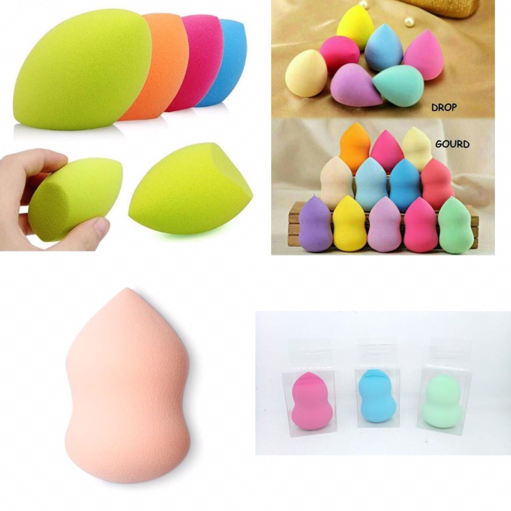 Spons / sponge Beauty Blender / blending foundation telor water drop guci mini besar