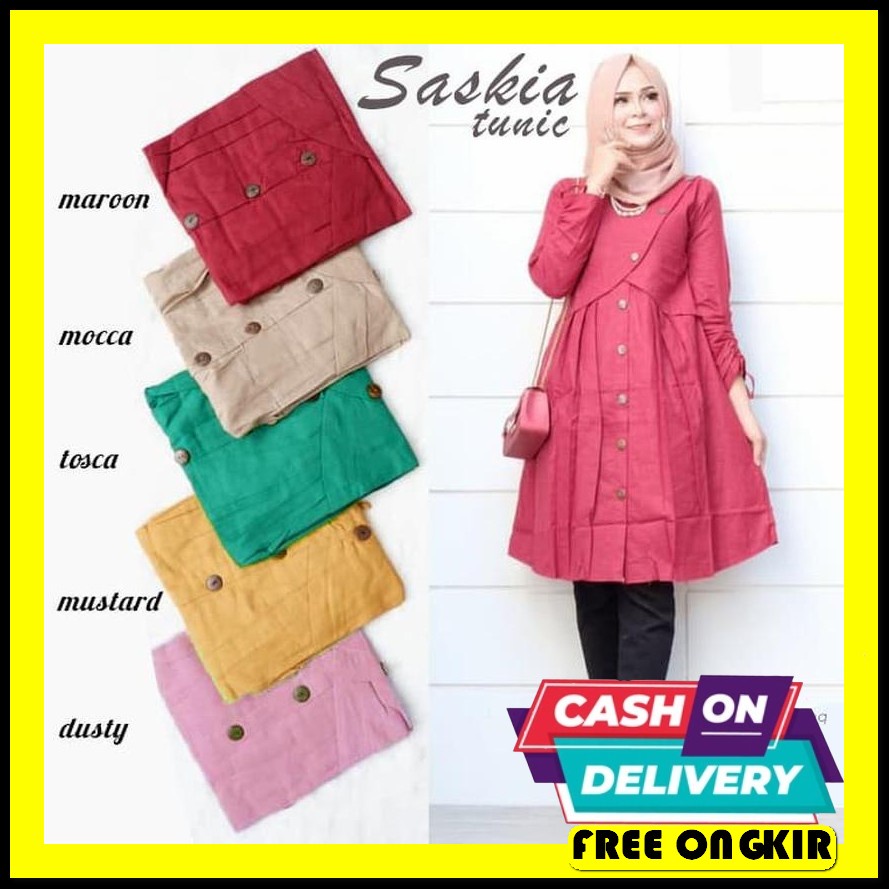 Baju Bju Model Terbaru 2022 Pakaian Wanita Gamis Games Dres Dress Kond Baju Wanita Button Tunik Baj