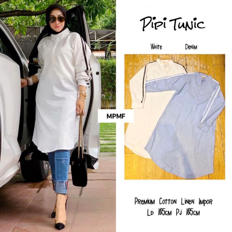 Pipi Tunik , Premium cottone linen import