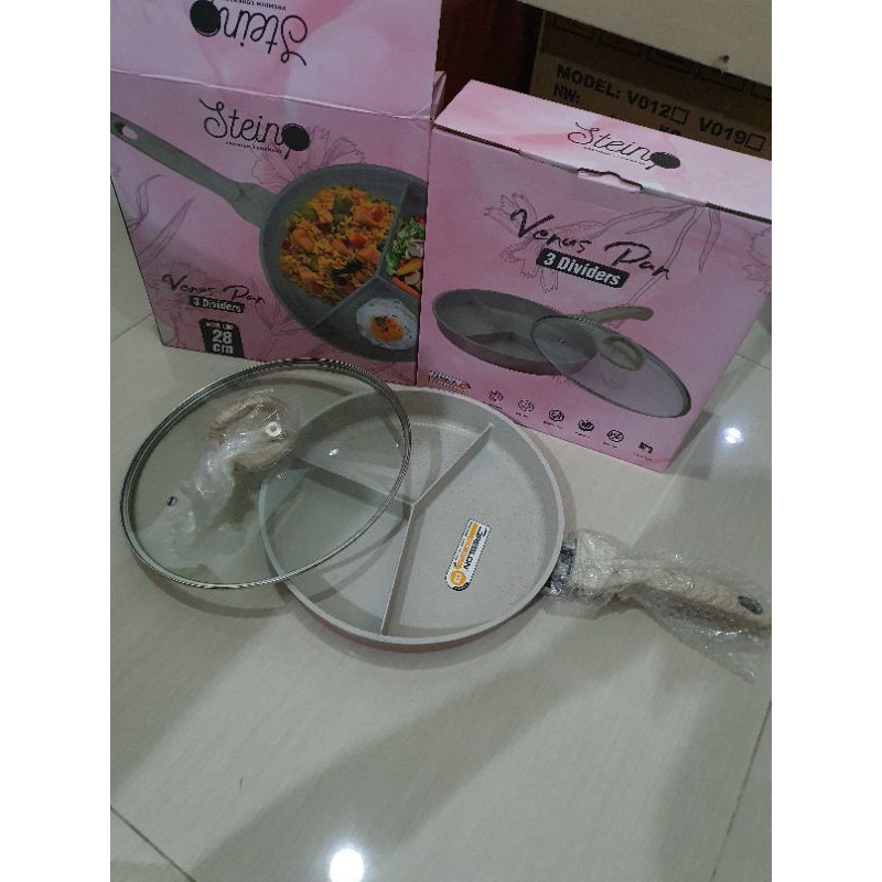 Stein Steincookware Venus Pan Panci Sekat 3 Venuspan 28cm plus tutup