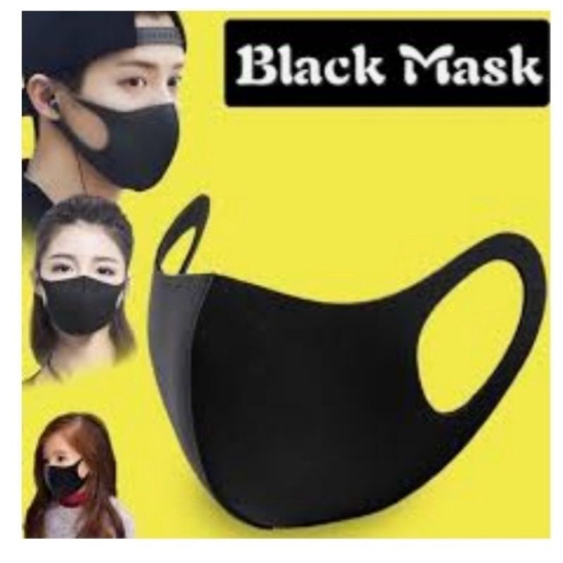 MASKER SCUBA BLACK/ BLACK MASK KOREAN STYLE